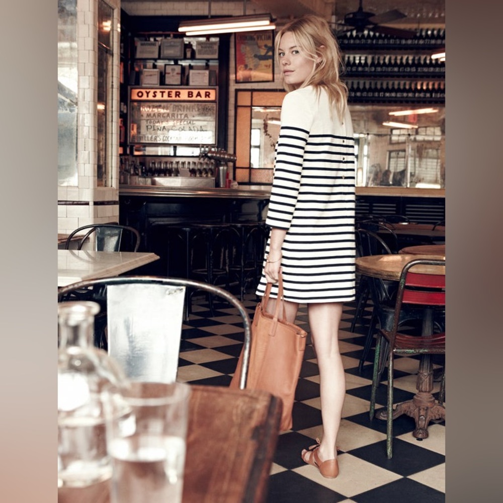 Madewell et Sezane Mariniere Dress, M
